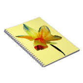 イエローダッフォディル水彩画春花 ノートブック (右側)