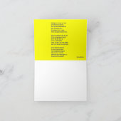 イエローダッフォディル;ウィリアム・ワーズワース詩のノートカード カード (内部)