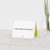 イエローダッフォディル;ウィリアム・ワーズワース詩のノートカード カード (裏面)