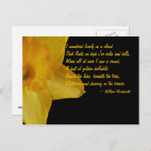 イエローダッフォディル、ウィリアム・ワーズワース詩はがき ポストカード (正面/裏面)