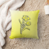 イエローダッフォディル クッション (ブランケット)