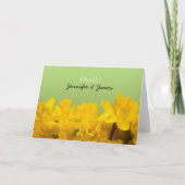 イエローダフォジルスウェルシパーソナライズされたュ カード (正面)