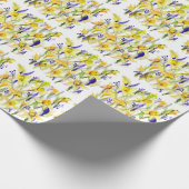 イエローダフォジルスウォーターイラストレーション ラッピングペーパー (角)