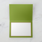 イエローダフォジルスライムグリーン背景誕生日 カード (内部)