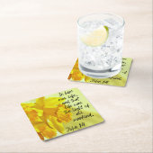 イエローダフォジルパーティー紙コースター スクエアペーパーコースター (インサイチュ)