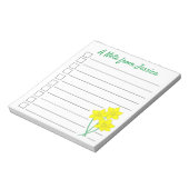 イエローダフォディルス春の花バンチフローラ ノートパッド (回転)