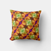 イエローダフォディルセンター抽象芸術フローラアート クッション (正面)