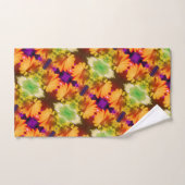 イエローダフォディルセンター抽象芸術フローラアート バスタオルセット (ハンドタオル)