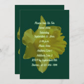 イエローダフォディルフローラパーティー 招待状 (正面/裏面)