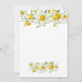 イエローダフォディル春素朴フローラ誕生日 招待状 (裏面)