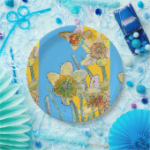 イエローダフォディル絵画フラワーの紙パーティープレート ペーパープレート (パーティー)