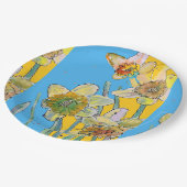 イエローダフォディル絵画フラワーの紙パーティープレート ペーパープレート (アングル)