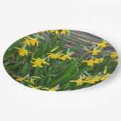 イエローダフォディル開花フローラ ペーパープレート (アングル)