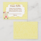 イエローダマスクおむつラッフルインサートベア エンクロージャーカード (正面/裏面)