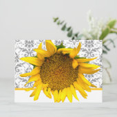 イエローダマスクとグレーダマスクの結婚式 招待状 (スタンド正面)