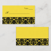 イエローダマスクとブラックダマスクの座席表 プレイスカード (正面/裏面)