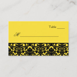 イエローダマスクとブラックダマスクの座席表 プレイスカード