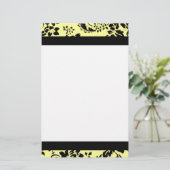 イエローダマスクとブラックダマスク 便箋 (スタンド正面)