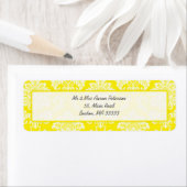 イエローダマスクのカスタマイズ可能な住所 シール (インサイチュ)