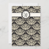 イエローダマスクの結婚式 招待状 (裏面)