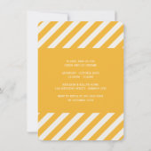 イエローダマスクバードツインガールズフォトバースデーパーティー 招待状 (裏面)