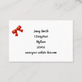 イエローダマスクレッドリボンペットケア 名刺 (裏面)