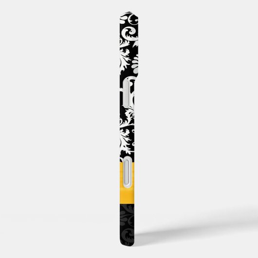 イエローダマスク印刷ラインフェイクストーン Case-Mate iPhoneケース (裏面 / 右)