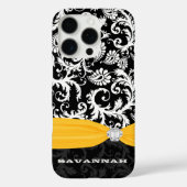 イエローダマスク印刷ラインフェイクストーン Case-Mate iPhoneケース (裏面)