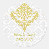 イエローダマスク封筒用シール ラウンドシール (正面)