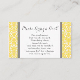 イエローダマスク赤ちゃんシャワーブックリクエストカード エンクロージャーカード