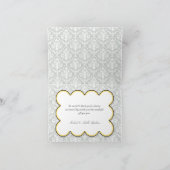 イエローダマスク&グレーダマスクエレガントサンキューカード サンキューカード (内部)