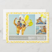 イエローダマスク |フォトコラージュハッピーイースターカード シーズンカード (正面/裏面)