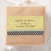 イエローダマスク(白黒水玉模様) ラベル (インサイチュ)