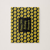 イエローダリアエレガントフラワーおもしろい50誕生日 ジグソーパズル (縦)