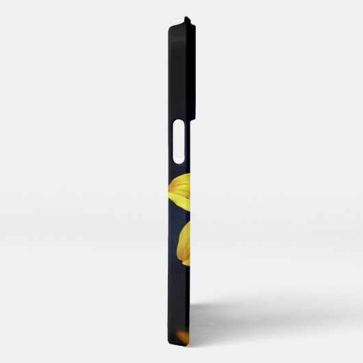 イエローダリアエレガントフラワーとイニシャル iPhoneケース (右側面)