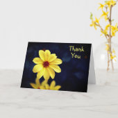 イエローダリアエレガントフラワーサンキュー カード (黄色い花)