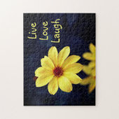 イエローダリアエレガントフラワー感動的引用文 ジグソーパズル (縦)