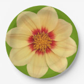 イエローダリアオングリーンフローラ ペーパープレート (正面)