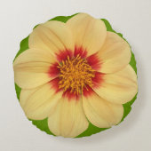 イエローダリアオングリーンフローラ ラウンドクッション (裏面)