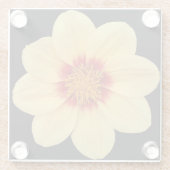 イエローダリアオンブラックフローラ ガラスコースター (裏面)