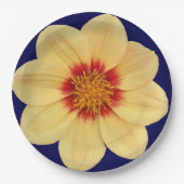 イエローダリアオンブルーフローラ ペーパープレート (正面)