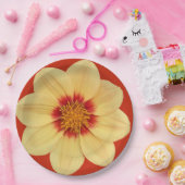 イエローダリアオンレッドフローラ ペーパープレート (パーティー)