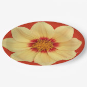イエローダリアオンレッドフローラ ペーパープレート (アングル)