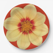 イエローダリアオンレッドフローラ ペーパープレート (正面)