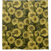 イエローダリアガーデン シャワーカーテン (正面)