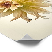 イエローダリアスフラワーアートプリントポスター ポスター (角)