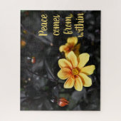 イエローダリアフラワーズウィズリーガーデンやる気を起こさせるズ ジグソーパズル (縦)