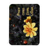 イエローダリアフラワーズウィズリーガーデンやる気を起こさせるズ マグネット (縦)