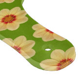 イエローダリアフローラルパターンオングリーン カッティングボード (角)