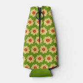 イエローダリアフローラルパターンオングリーン ボトルクーラー (裏面)